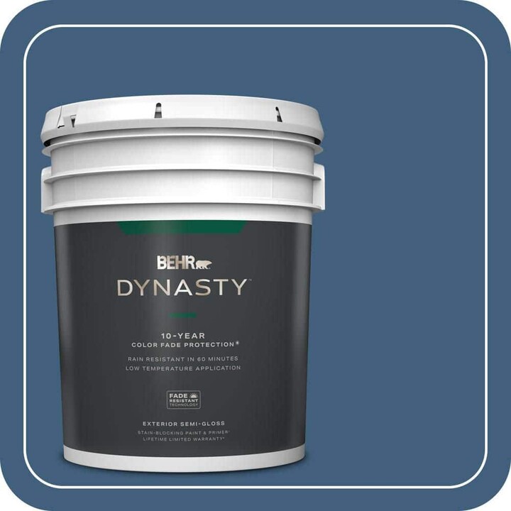 BEHR DYNASTY 5 gal. #M510-6 Tidal Semi-Gloss Exterior Stain-Blocking Paint & Primer
