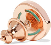 Thumbnail for your product : Monica Vinader Siren Rose Gold Vermeil Amazonite Earrings - Turquoise