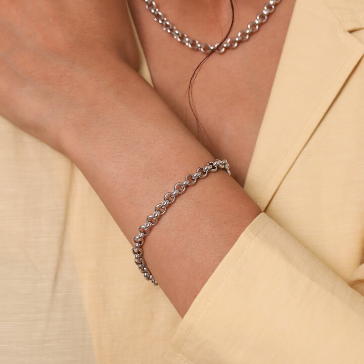 ASTRID & MIYU Rolo Chain Bracelet in Silver ShopStyle