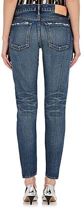 Moussy VINTAGE Women's Latrobe Distressed Tapered Jeans - Md. Blue