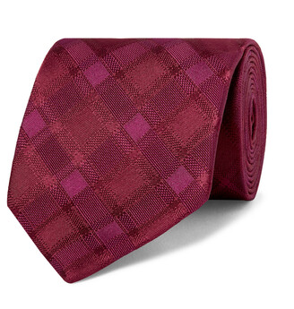 Charvet 8.5cm Checked Silk-Jacquard Tie