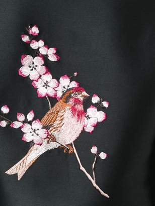 Stella McCartney embroidered bird collarless blazer