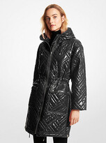 Thumbnail for your product : Michael Kors Quilted Ciré Nylon Puffer Coat