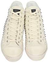 Thumbnail for your product : Gienchi Jean Michel Hi White Suede Sneakers