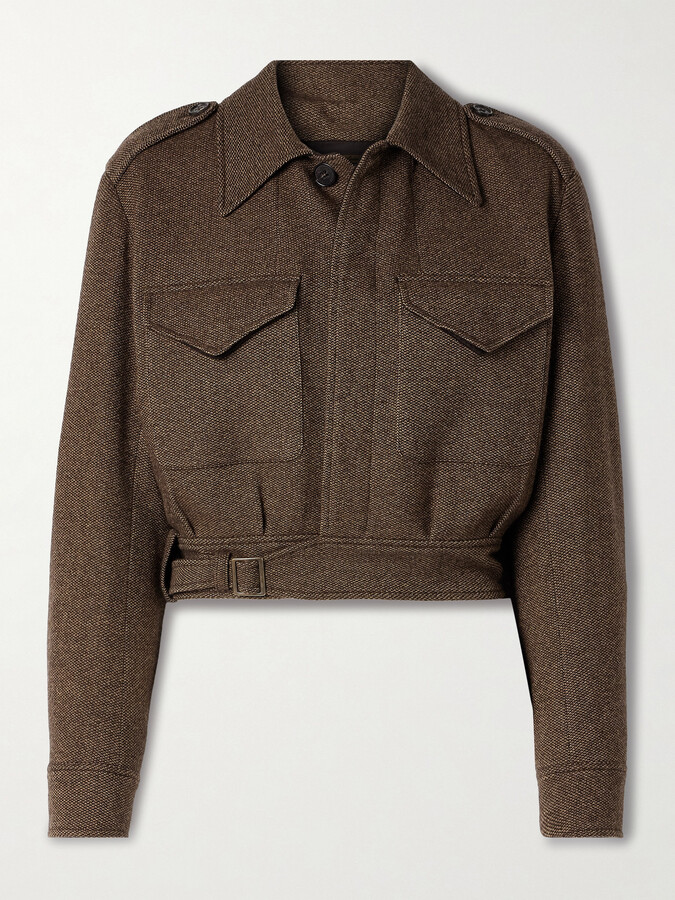 Ralph Lauren Collection Maddison Cropped Wool Jacket - Brown