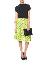 Thumbnail for your product : Giles Green Screw Print Flared Skirt