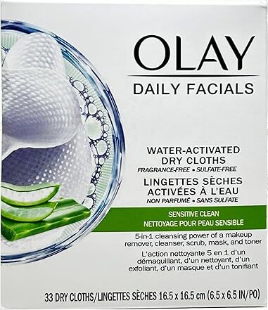 OLAY Daily Gentle Clean 5-in-1 Water Act OLAY Daily Clean 5-in-1 Water Activated Cloths