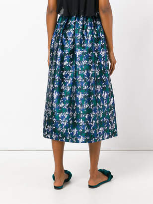 Oscar de la Renta patterned full skirt