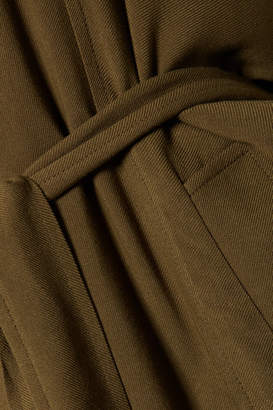 Preen by Thornton Bregazzi Lana Oversized Reversible Twill Coat - Army green