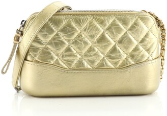 Chanel Gabrielle Double Zip Clutch with Chain Quilted Aged Calfskin -  ShopStyle