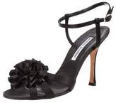 Thumbnail for your product : Manolo Blahnik Satin Ankle Strap Sandals