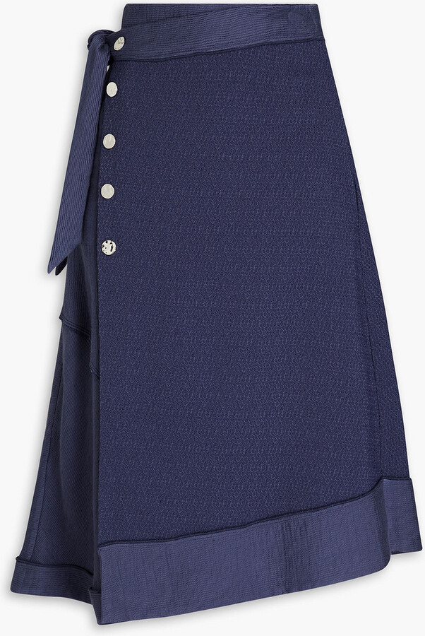 SIMKHAI Kaylee wrapeffect jacquardknit skirt ShopStyle