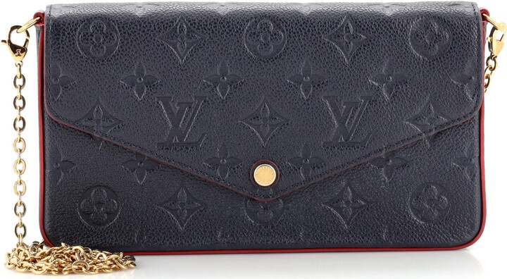 Louis Vuitton Monogram Empreinte Wallet Keyholder Black Golden
