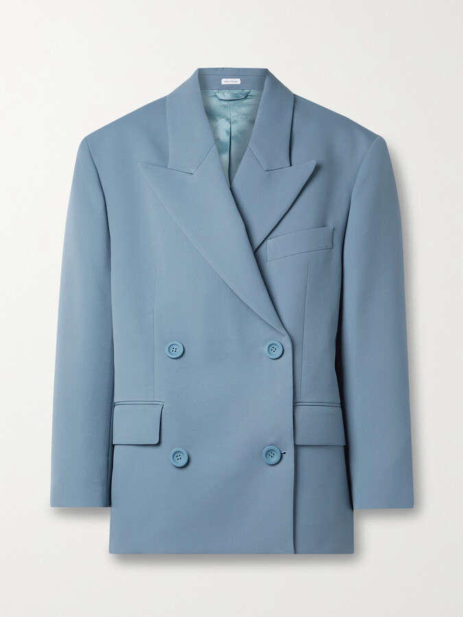 Acne Studios Double-breasted Twill Blazer - Blue