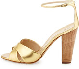 Thumbnail for your product : Giuseppe Zanotti Metallic Crisscross Sandal, Gold