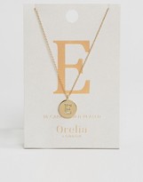 Thumbnail for your product : Orelia Gold Plated Necklace with Initial E