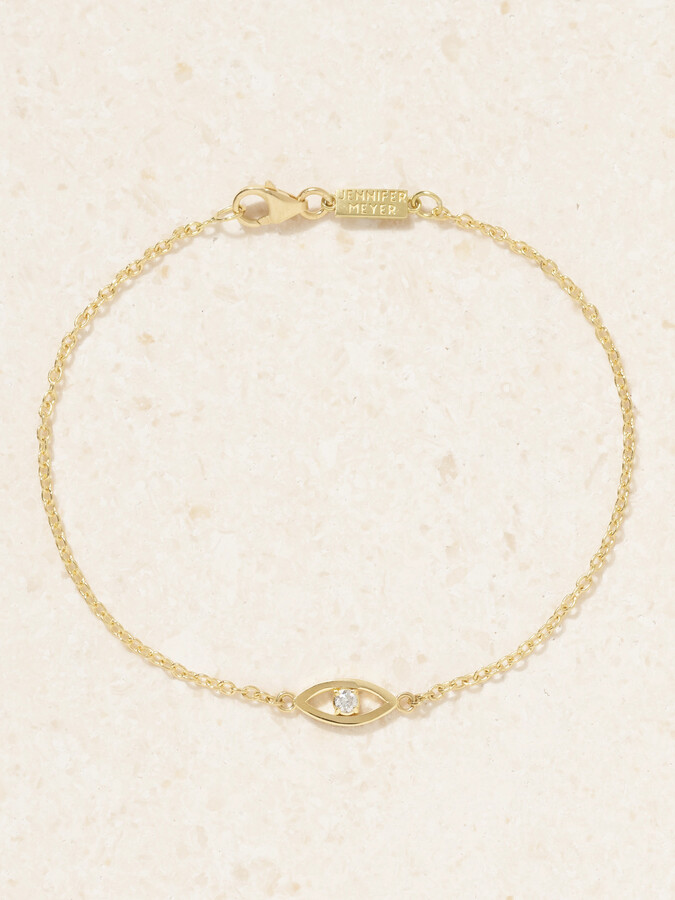 Jennifer Meyer - Mini Evil Eye 18-karat Gold Diamond Bracelet - One size