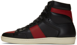 Saint Laurent Black and Red Court Classic SL/10H Sneakers