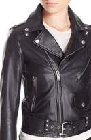 Thumbnail for your product : Saint Laurent Studded Lambskin Leather Moto Jacket