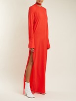 Thumbnail for your product : Summa - Round-neck Silk Maxi Dress - Red