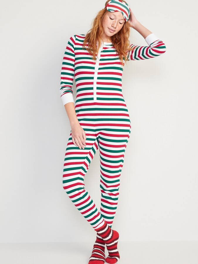 Old Navy Matching Printed ThermalKnit OnePiece Pajamas for Women