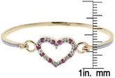 Thumbnail for your product : Diamond 0.75 CT.T.W. Round-Cut Ruby and 0.01 CT.T.W. Accent Heart Jewelry Set (7.25")