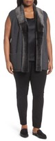 Thumbnail for your product : Lafayette 148 New York Plus Size Women's Merino Blend Vest With Genuine Shearling Trim