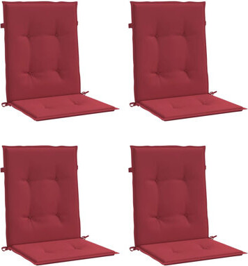 Patio Lowback Chair Cushions 4 Pcs 39.4X19.7X1.2" Oxford Fabric