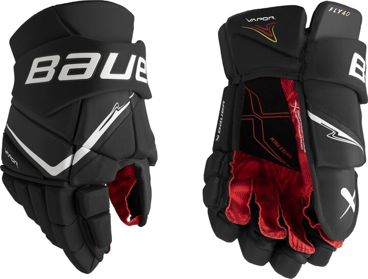 Bauer Vapor Fly40 Hockey Gloves - Senior, Men's, Size 14'', Black/White