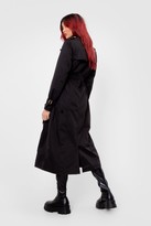 Thumbnail for your product : Nasty Gal Womens Longline Belted Trench Coat - Black - 14