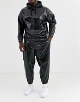 Thumbnail for your product : ASOS DESIGN co-ord Plus tapered joggers in leather look fabric in black