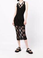 Thumbnail for your product : Dion Lee Distressed Open-Knit Midi Dress
