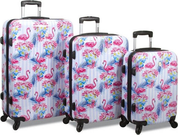 Rolite Flamingo 3-Piece Hardside Spinner Combination Lock Luggage Set ...