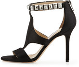 Thumbnail for your product : Jimmy Choo Hampton Shimmery Crystal-Cuff Sandal