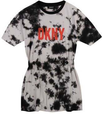 DKNY Cotton Tie-Dye Logo Dress (6-16 Years)