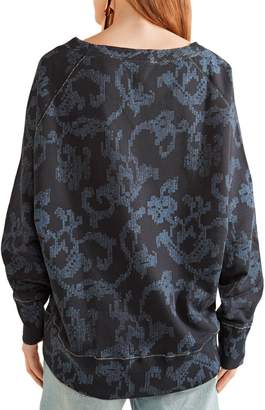 Rag & Bone Max Oversized Printed French Cotton-terry Sweatshirt
