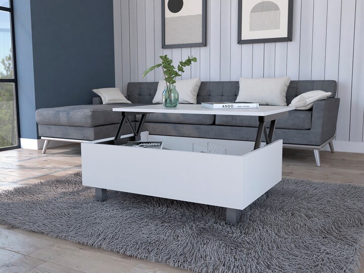 IGEMAN Rectangle Lift Top Coffee Table with Concealed Storage