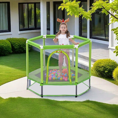Merax 55'' Hexagon Trampoline with Safety Enclosure