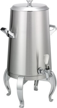Service Ideas Flame Free Stainless Steel Vacuum Insulated Coffee Urn Regal Base Flat Lid 3 Gallon