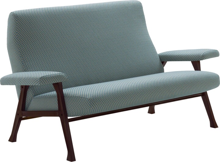 Arflex Hall Sofa In Barre Fabric And Wood Legs By Roberto Menghi