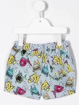 Thumbnail for your product : Stella McCartney Kids Fish Print Swim Shorts