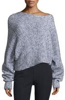 Thumbnail for your product : Alexander Wang T by Marled Chunky Cotton-Blend Sweater, Black/White