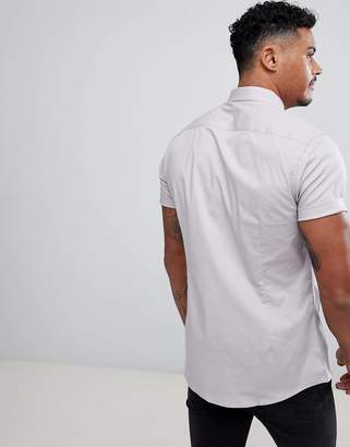 ASOS Stretch Slim Shirt In Gray