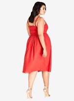 Thumbnail for your product : Evans Evans **City Chic Red Midi Dress