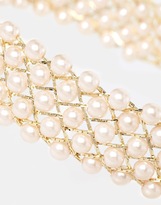 Thumbnail for your product : ASOS Limited Edition Faux Pearl Lattice Choker Necklace