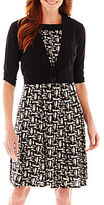 Thumbnail for your product : JCPenney Perceptions Print Dress with Jacket