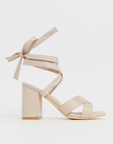 Thumbnail for your product : Park Lane tie leg block heeled sandals