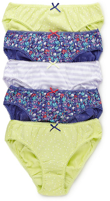 Marks and Spencer 5 Pack Pure Cotton Assorted Bikini Knickers (6-16 Years)