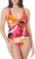 Thumbnail for your product : Trina Turk Fan Fair Hi-Leg One-Piece (Multi) Women's Swimsuits One Piece