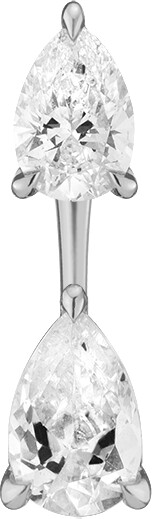 AUrate New York Lab Grown Diamond Ear Jacket - 1ct Pear Bottom Stone